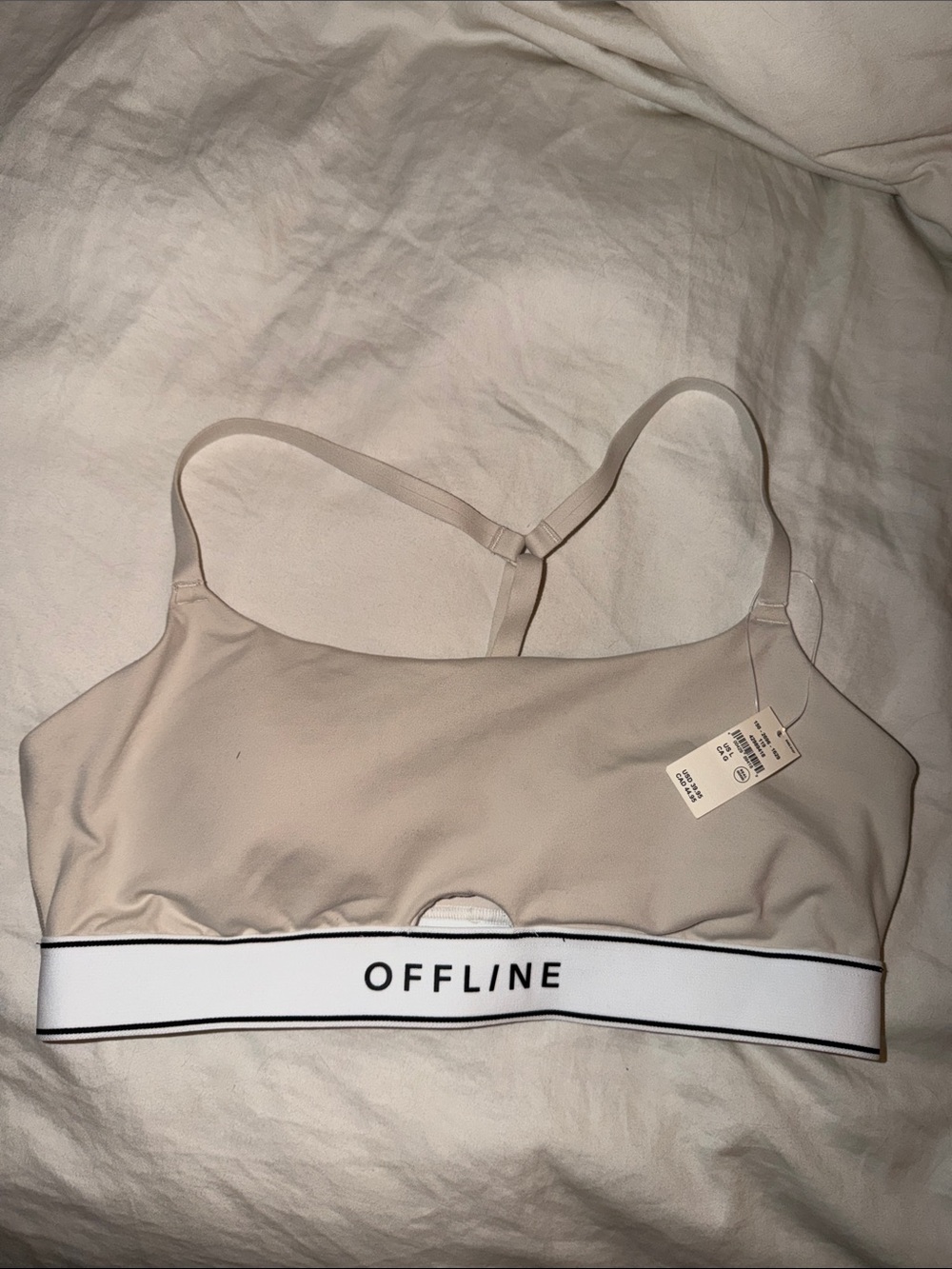 Aerie OFFLINE Women's cream sports bra